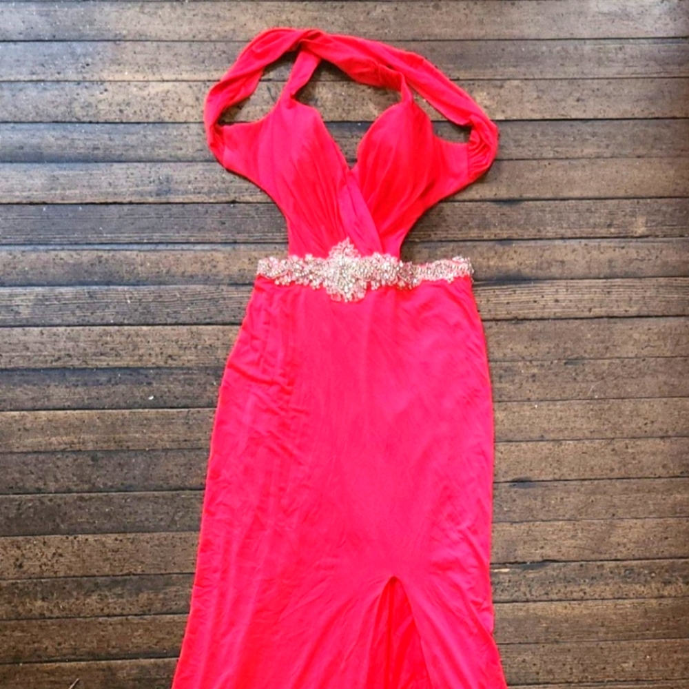 Vintage Alyce Paris Y2K Gatsby Glam Halter Gown